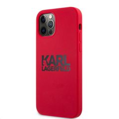 Karl Lagerfeld puzdro gumené Apple iPhone 12/12 Pro KLHCP12MSLKLRE čer