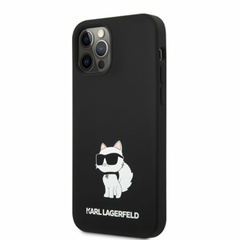 Karl Lagerfeld puzdro gumené Apple iPhone 12/12 Pro KLHCP12MSNCH