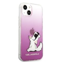 Karl Lagerfeld puzdro gumené Apple iPhone 13 KLHCP13MCFNRCPI ružové