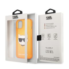 Karl Lagerfeld puzdro gumené Apple iPhone 13 KLHCP13MCHTRO oranžové