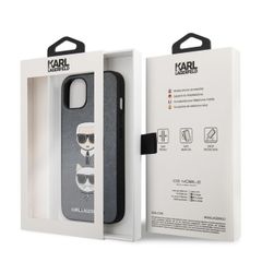 Karl Lagerfeld puzdro gumené Apple iPhone 13 KLHCP13MSAKICKCSL šedé