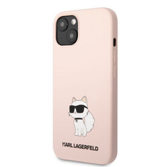 Karl Lagerfeld puzdro gumené Apple iPhone 13 KLHCP13MSNCHBCP ruž
