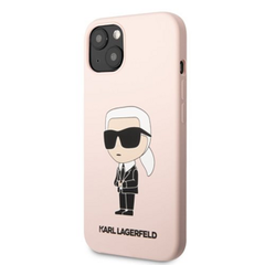 Karl Lagerfeld puzdro gumené Apple iPhone 13 KLHCP13MSNIKBCP ruž