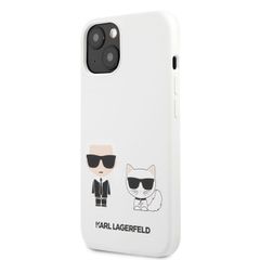 Karl Lagerfeld puzdro gumené Apple iPhone 13 KLHCP13MSSKCW biele
