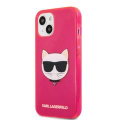 Karl Lagerfeld puzdro gumené Apple iPhone 13 Mini KLHCP13SCHTRP ružové
