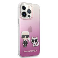 Karl Lagerfeld puzdro gumené Apple iPhone 13 Pro KLHCP13LCKTRP ružové
