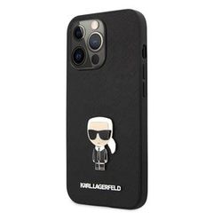 Karl Lagerfeld puzdro gumené Apple iPhone 13 Pro KLHCP13LIKMSBK čierne