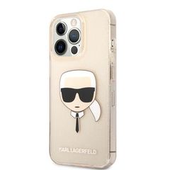 Karl Lagerfeld puzdro gumené Apple iPhone 13 Pro KLHCP13LKHTUGLGO zlat
