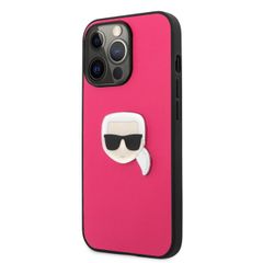 Karl Lagerfeld puzdro gumené Apple iPhone 13 Pro KLHCP13LPKMP ružov