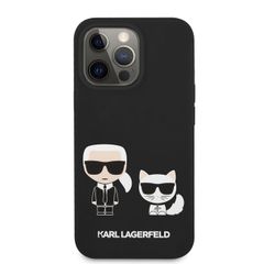 Karl Lagerfeld puzdro gumené Apple iPhone 13 Pro KLHCP13LSSKCK čierne