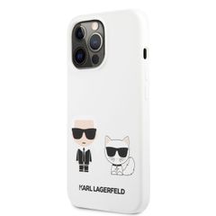 Karl Lagerfeld puzdro gumené Apple iPhone 13 Pro KLHCP13LSSKCW biele
