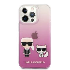 Karl Lagerfeld puzdro gumené Apple iPhone 13 Pro Max KLHCP13XCKTRP ruž