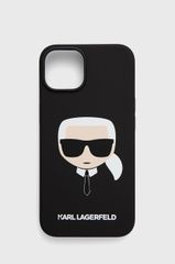 Karl Lagerfeld puzdro gumené Apple iPhone 14 KLHCP14SSLKHBK čierne