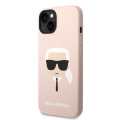 Karl Lagerfeld puzdro gumené Apple iPhone 14 KLHCP14SSLKHLP ružo