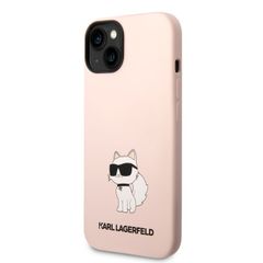 Karl Lagerfeld puzdro gumené Apple iPhone 14 KLHCP14SSNCHBCP ruž