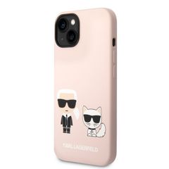 Karl Lagerfeld puzdro gumené Apple iPhone 14 KLHCP14SSSKCI ružové