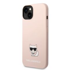 Karl Lagerfeld puzdro gumené Apple iPhone 14 Plus KLHCP14MSLCTPI ružov