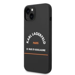 Karl Lagerfeld puzdro gumené Apple iPhone 14 Plus KLHCP14MSRSGHLK čier