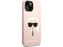 Karl Lagerfeld puzdro gumené Apple iPhone 14 Plus KLHMP14MSLKHLP ružov