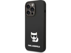 Karl Lagerfeld puzdro gumené Apple iPhone 14 Pro KLHCP14LSLCTBK čierne