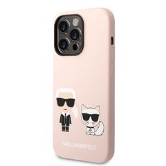 Karl Lagerfeld puzdro gumené Apple iPhone 14 Pro KLHCP14LSSKCI r