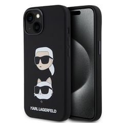 Karl Lagerfeld puzdro gumené Apple iPhone 15 KLHCP15SSDHKCNK čierne