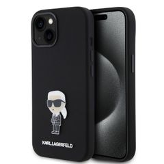 Karl Lagerfeld puzdro gumené Apple iPhone 15 KLHCP15SSMHKNPK čierne