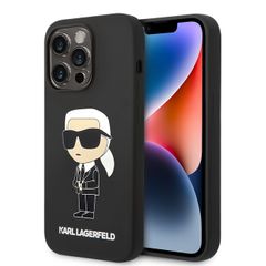 Karl Lagerfeld puzdro gumené Apple iPhone 15 Pro KLHCP15LSNIKBCK