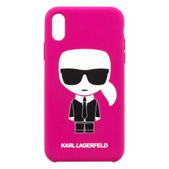 Karl Lagerfeld puzdro gumené Apple iPhone XR KLHCI61SLFKFU ružov
