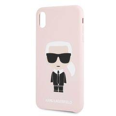 Karl Lagerfeld puzdro gumené Apple iPhone XR KLHCI61SLFKPI ružov