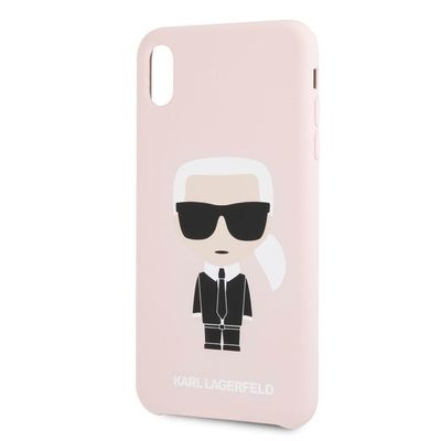 Karl Lagerfeld puzdro gumené Apple iPhone XR KLHCI61SLFKPI ružov