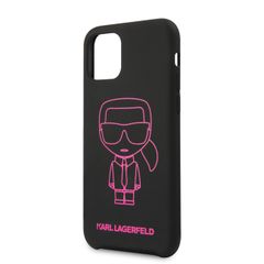 Karl Lagerfeld puzdro plastové Apple iPhone 11 KLHCN61SILFLPBK č