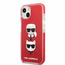 Karl Lagerfeld puzdro plastové Apple iPhone 13 KLHCP13MTPE2TR červené