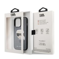 Karl Lagerfeld puzdro plastové Apple iPhone 13 Pro KLHCP13LSAKHSL šedé