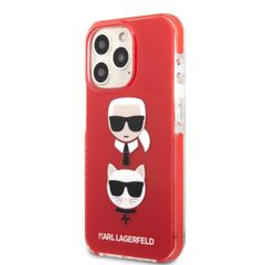 Karl Lagerfeld puzdro plastové Apple iPhone 13 Pro KLHCP13LTPE2TR červ