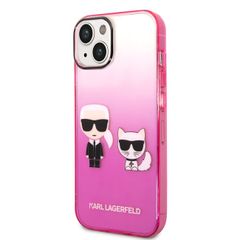Karl Lagerfeld puzdro plastové Apple iPhone 14 KLHCP14STGKCP ružové