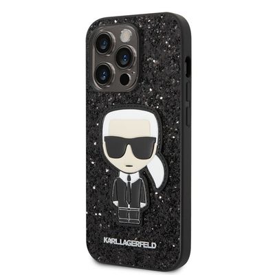 Karl Lagerfeld puzdro plastové Apple iPhone 14 Pro KLHCP14LGFKPK čiern