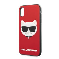 Karl Lagerfeld puzdro plastové Apple iPhone X/XS KLHCPXGLRE červené