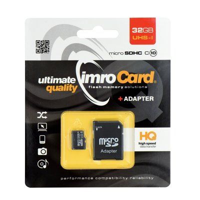 Pamäťová karta 32GB Imro microSDHC class 10 s adaptérom