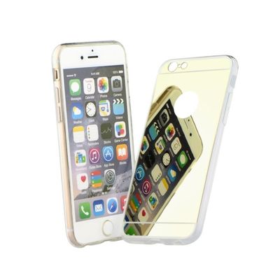 Puzdro gumené Apple iPhone 6/6S zrkadlo zlaté PT