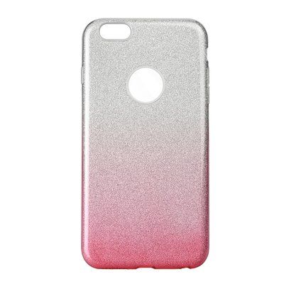 Puzdro gumené Apple iPhone 6/6S Plus Shining transparentno-růžov