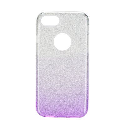 Puzdro gumené Apple iPhone 6/6S Shining transparentno-fialové PT