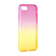 Puzdro gumené Apple iPhone 7/8/SE 2020 Plus Ombre ružovo-zlaté P