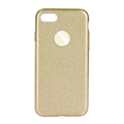Puzdro gumené Apple iPhone 7/8/SE 2020 zlaté s trblietkami PT