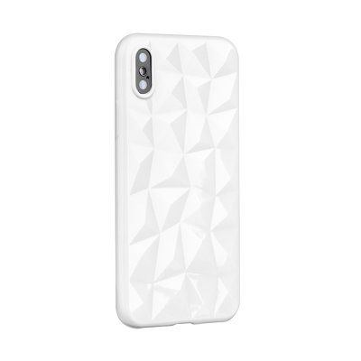 Puzdro gumené Apple iPhone X/XS Prism biele PT