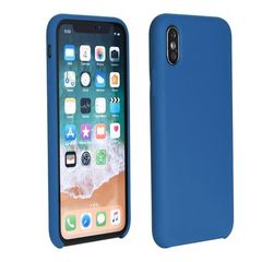 Puzdro gumené Apple iPhone X/XS Max Forcell silicone tmavo modre