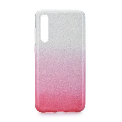 Puzdro gumené Huawei P20 Pro Shinig transparentno-ružové PT