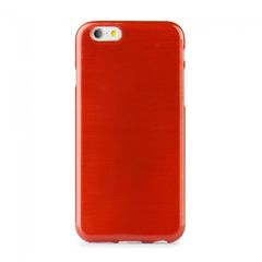 Puzdro gumené Samsung G920 Galaxy S6 Jelly Case Brush červené PT