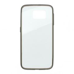 Puzdro gumené Samsung G920 Galaxy S6 priehľadné, šedý rám