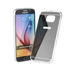 Puzdro gumené Samsung G930 Galaxy S7 zrkadlo šedé PT